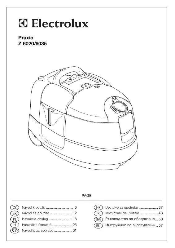 Mode d'emploi AEG-ELECTROLUX Z6020 PRAXIO