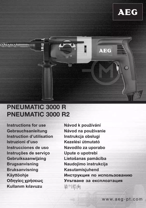 Mode d'emploi AEG PNEUMATIC 3000 R