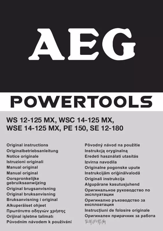 Mode d'emploi AEG WSC 14-125 MX