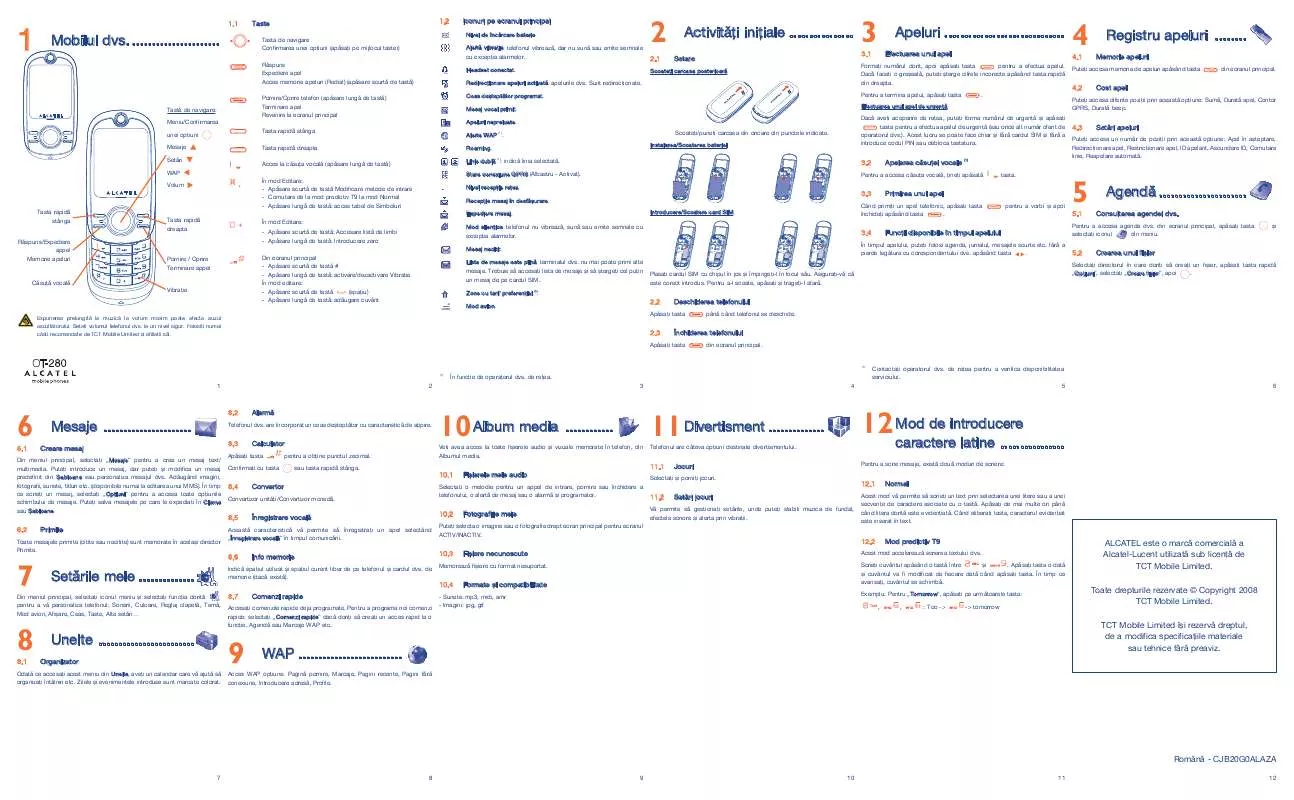 Mode d'emploi ALCATEL OT-280