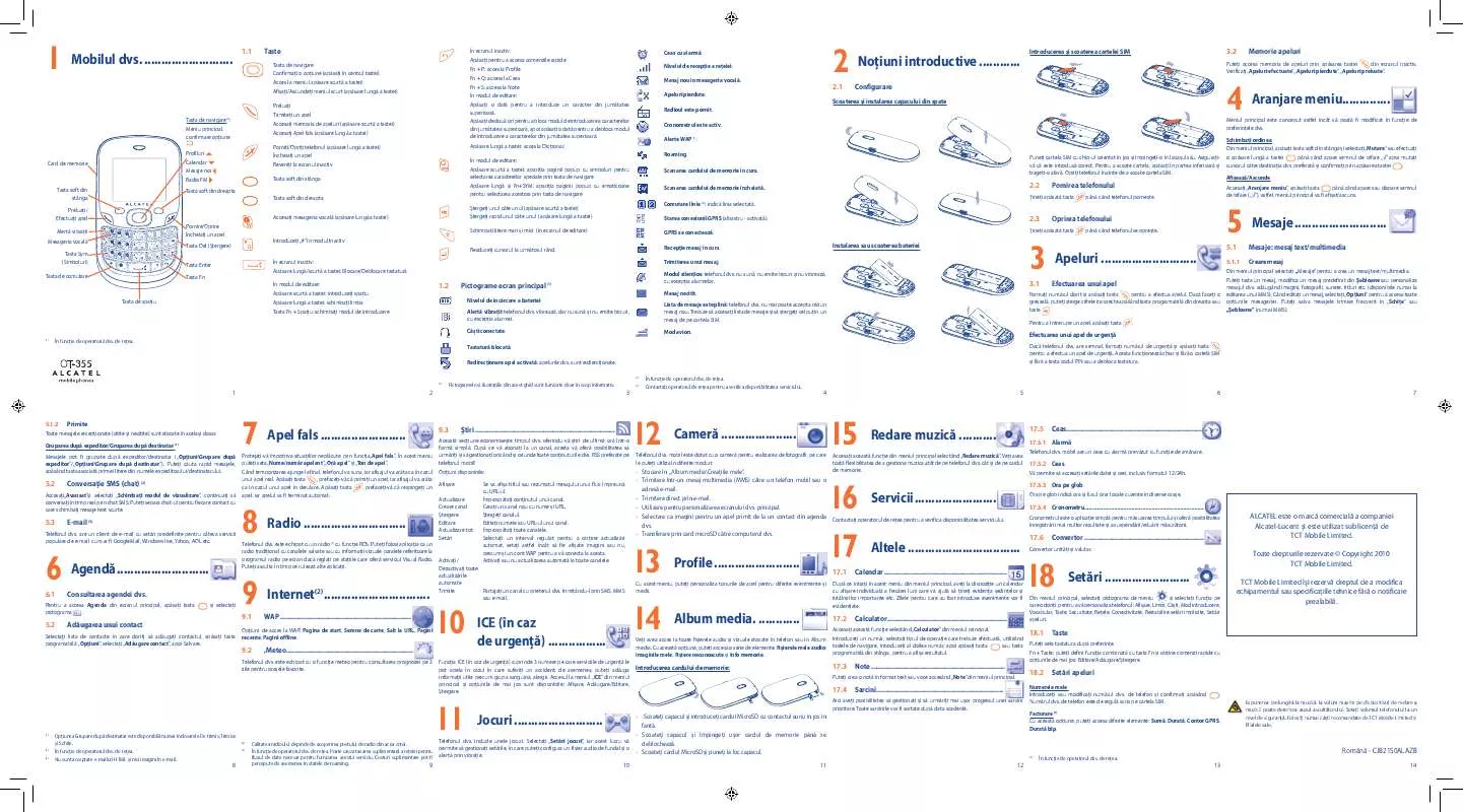 Mode d'emploi ALCATEL OT-355A
