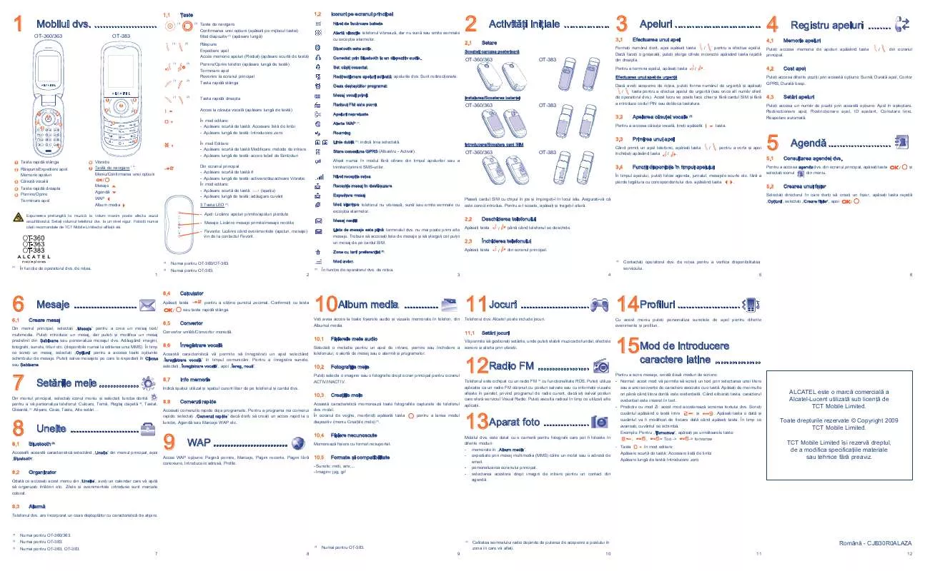 Mode d'emploi ALCATEL OT-360A