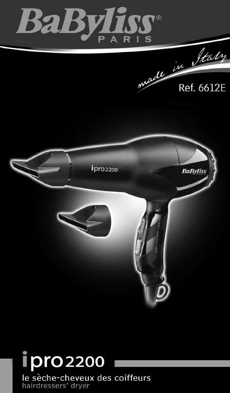 Mode d'emploi BABYLISS 6612E