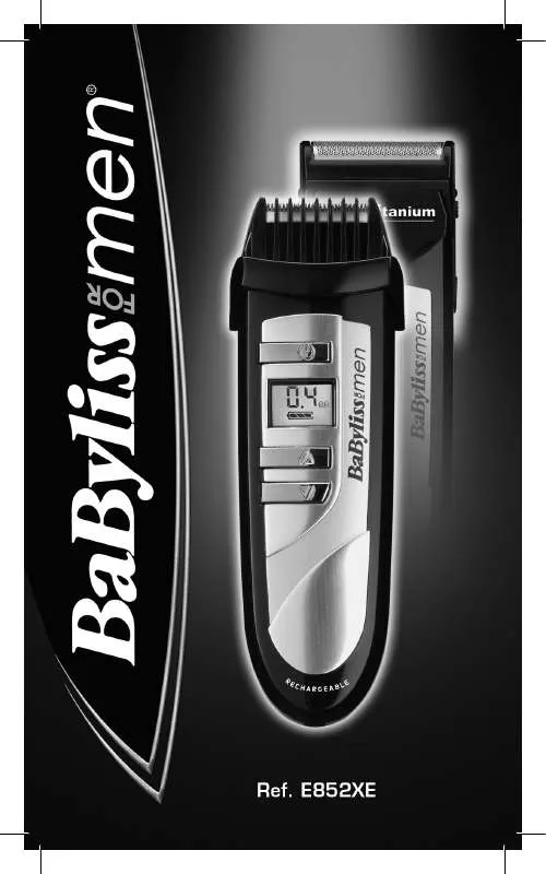 Mode d'emploi BABYLISS E852XE