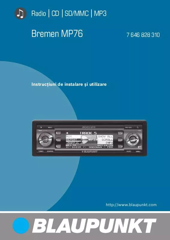 Mode d'emploi BLAUPUNKT BREMEN MP76