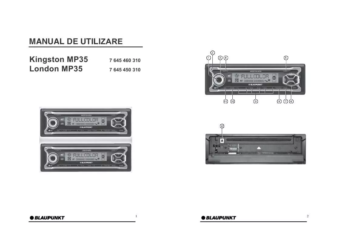 Mode d'emploi BLAUPUNKT KINGSTON MP35