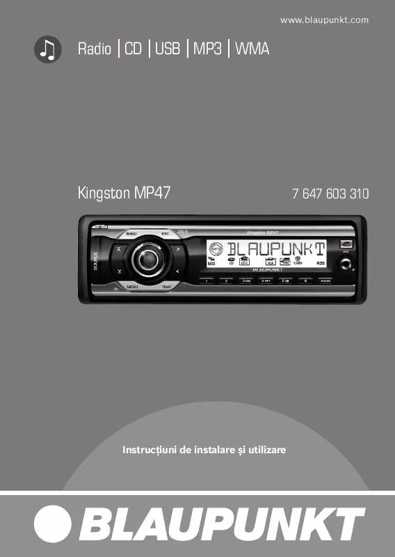 Mode d'emploi BLAUPUNKT KINGSTON MP47