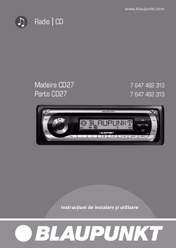 Mode d'emploi BLAUPUNKT MADEIRA CD27 GREEN