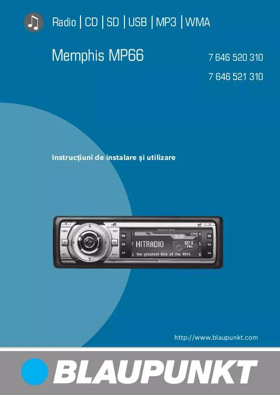 Mode d'emploi BLAUPUNKT MEMPHIS MP66