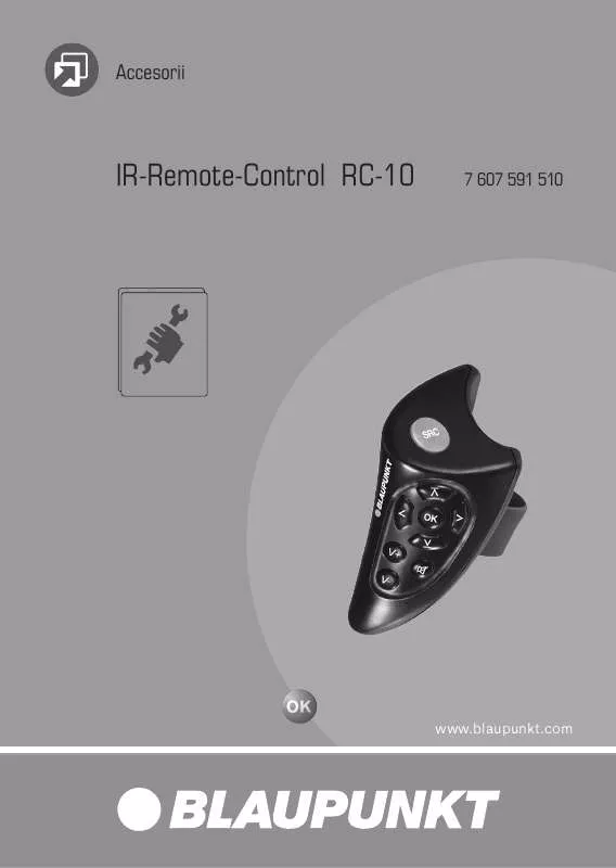 Mode d'emploi BLAUPUNKT RC-10 IR-FERNBEDIENUNG