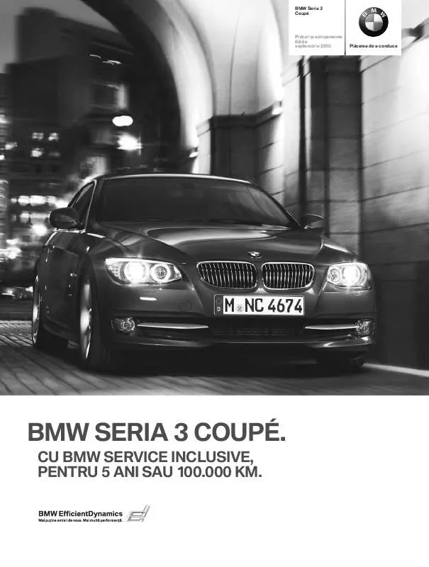 Mode d'emploi BMW 320 COUPE