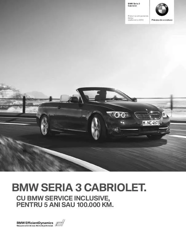 Mode d'emploi BMW 330 CABRIOLET