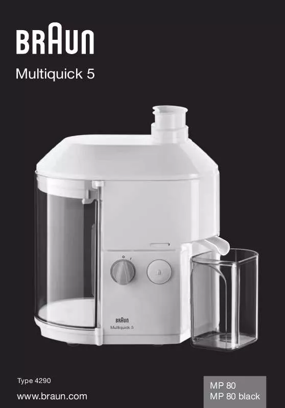 Mode d'emploi BRAUN MULTIQUICK 5