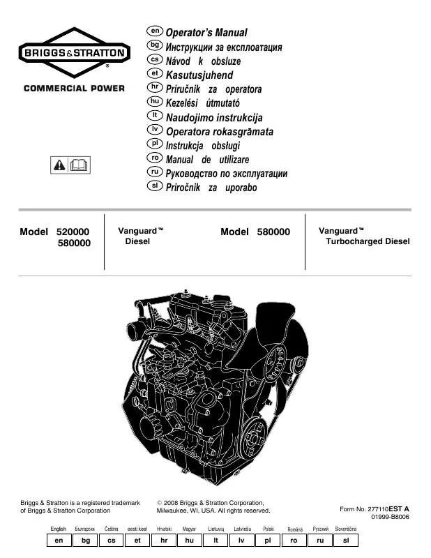 Mode d'emploi BRIGGS & STRATTON 522447