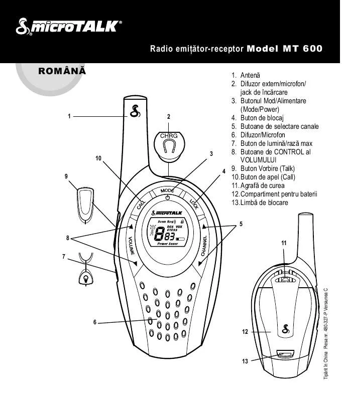 Mode d'emploi COBRA MT 600