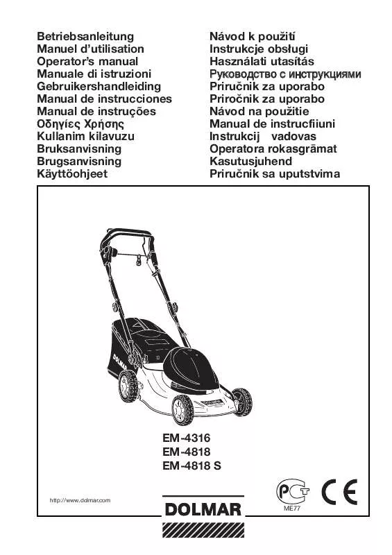 Mode d'emploi DOLMAR EM-4316