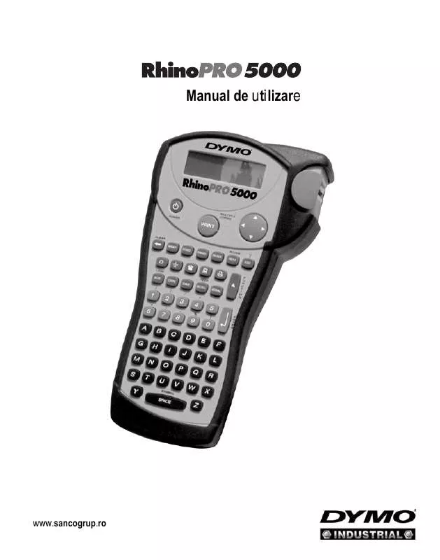 Mode d'emploi DYMO RHINOPRO 5000