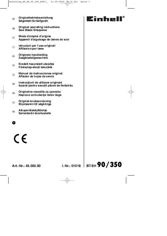 Mode d'emploi EINHELL BT-SH 90-350