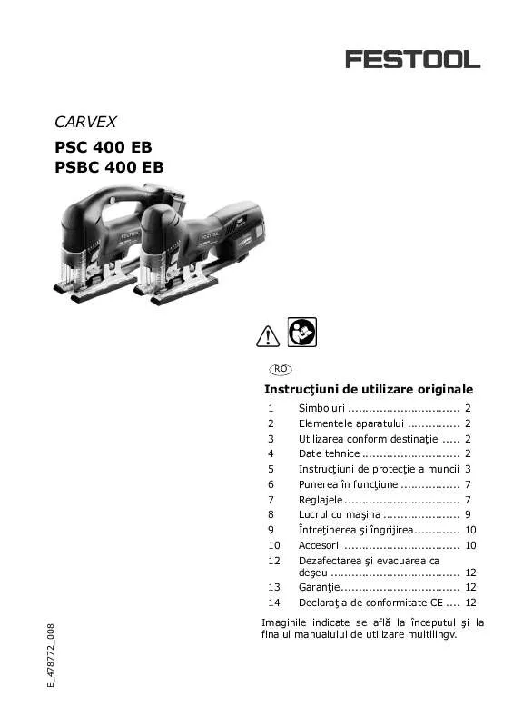 Mode d'emploi FESTOOL _PSBC 400 EB