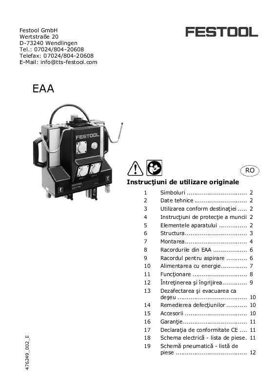 Mode d'emploi FESTOOL EAA