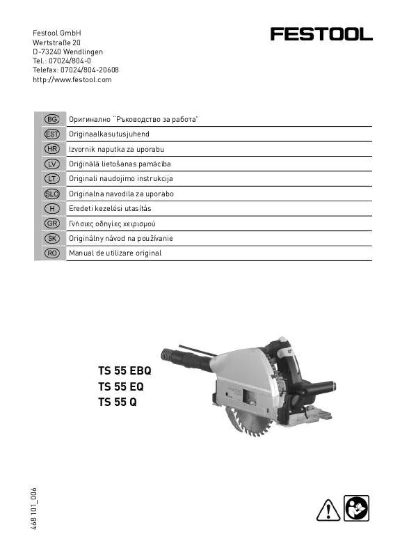 Mode d'emploi FESTOOL TS 55 Q