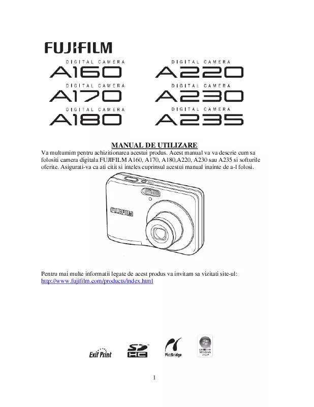 Mode d'emploi FUJIFILM A170