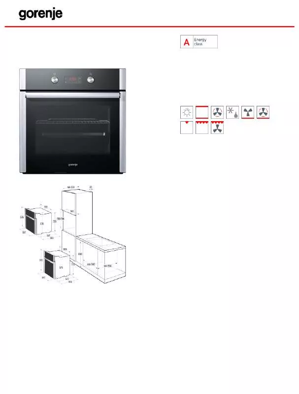 Mode d'emploi GORENJE BO7476AX