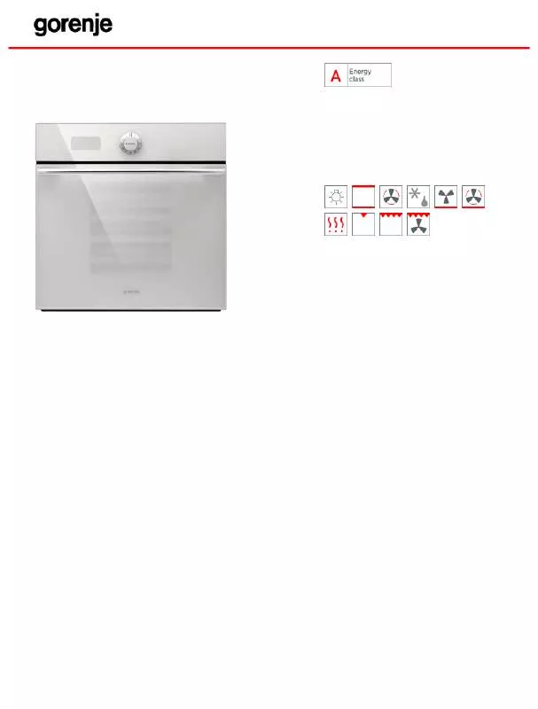 Mode d'emploi GORENJE BO755SYA