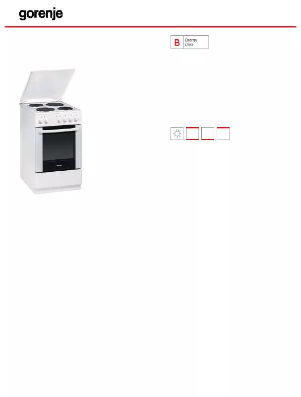 Mode d'emploi GORENJE E51101IW