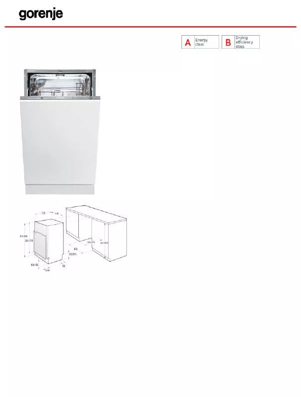 Mode d'emploi GORENJE GV51020