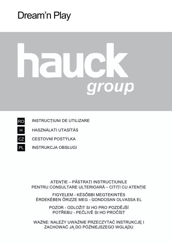 Mode d'emploi HAUCK DREAM N PLAY