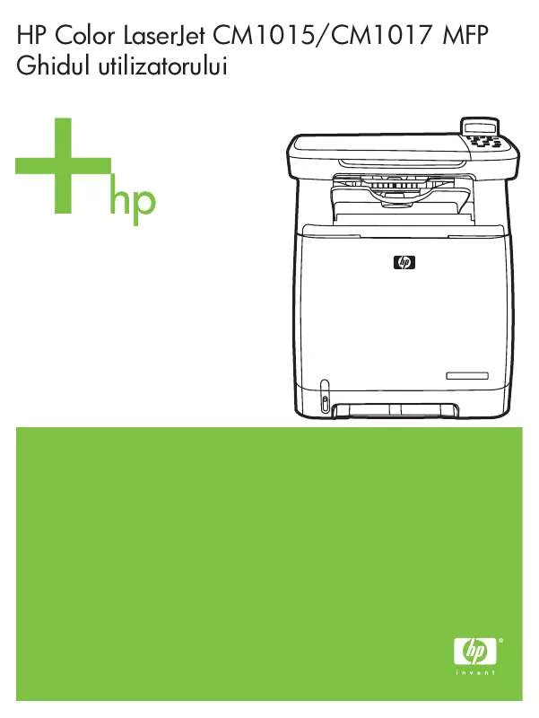 Mode d'emploi HP COLOR LASERJET CM1015/CM1017 MFP