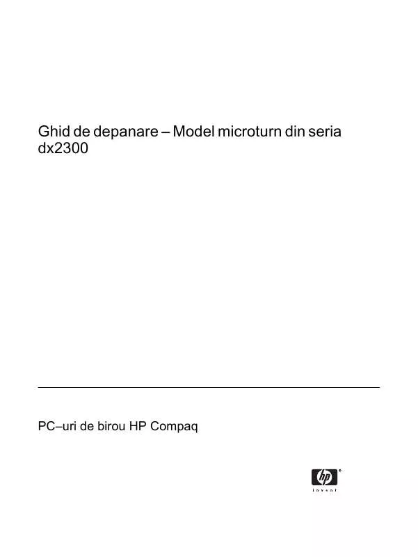 Mode d'emploi HP COMPAQ DX2300 MICROTOWER PC