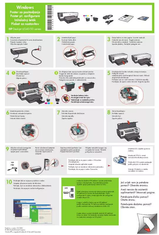 Mode d'emploi HP DESKJET 6543D