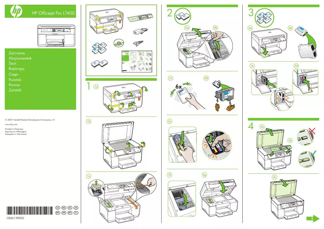 Mode d'emploi HP OFFICEJET PRO L7400 ALL-IN-ONE