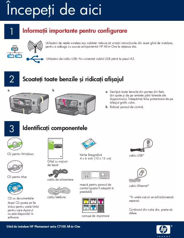 Mode d'emploi HP PHOTOSMART C7100 ALL-IN-ONE