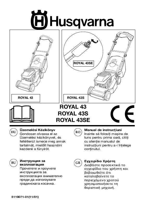 Mode d'emploi HUSQVARNA ROYAL 43 SE