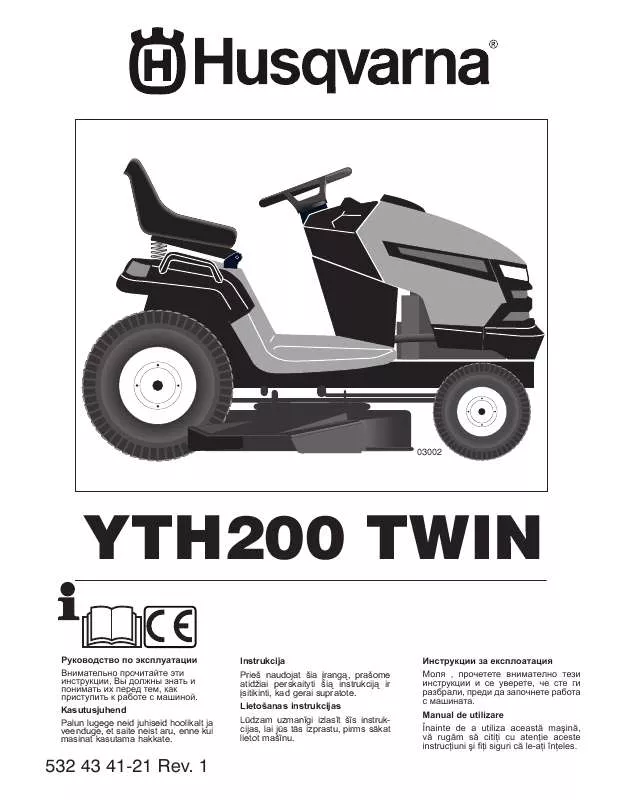 Mode d'emploi HUSQVARNA YTH200 TWIN