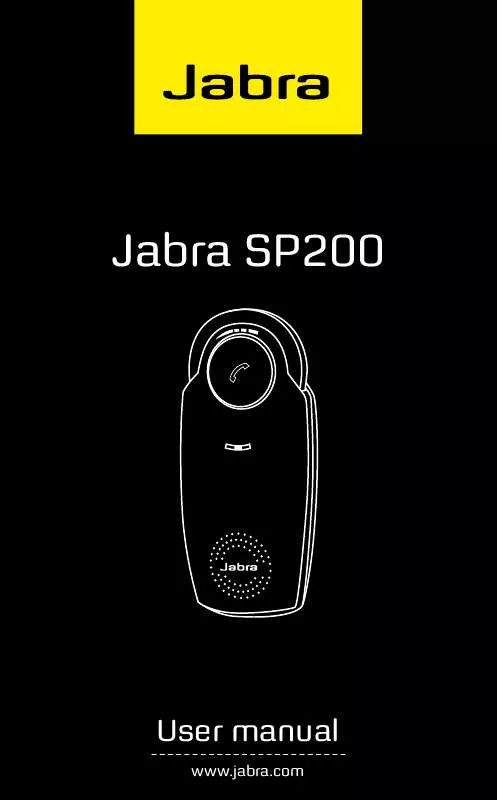 Mode d'emploi JABRA SP200