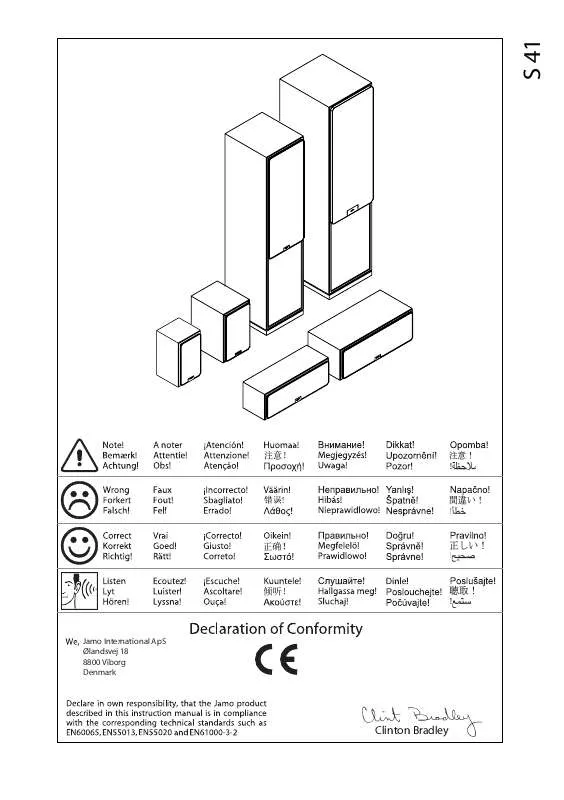 Mode d'emploi JAMO S 41 CEN.1