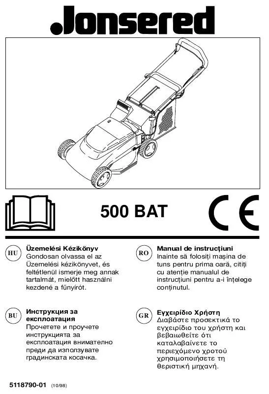 Mode d'emploi JONSERED 500 BAT