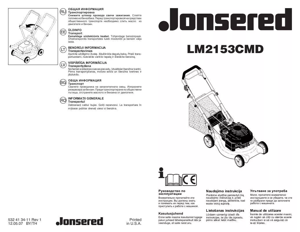 Mode d'emploi JONSERED LM 2153 CMD