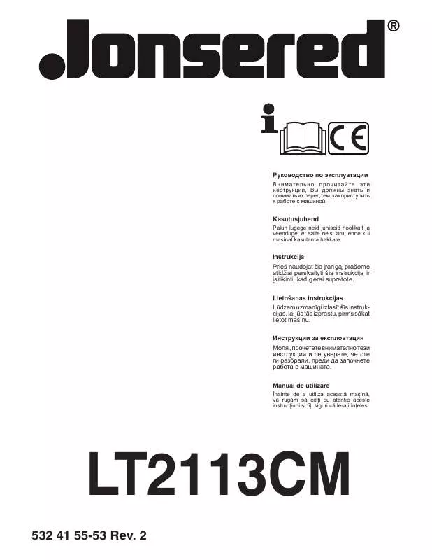 Mode d'emploi JONSERED LT 2113 CM