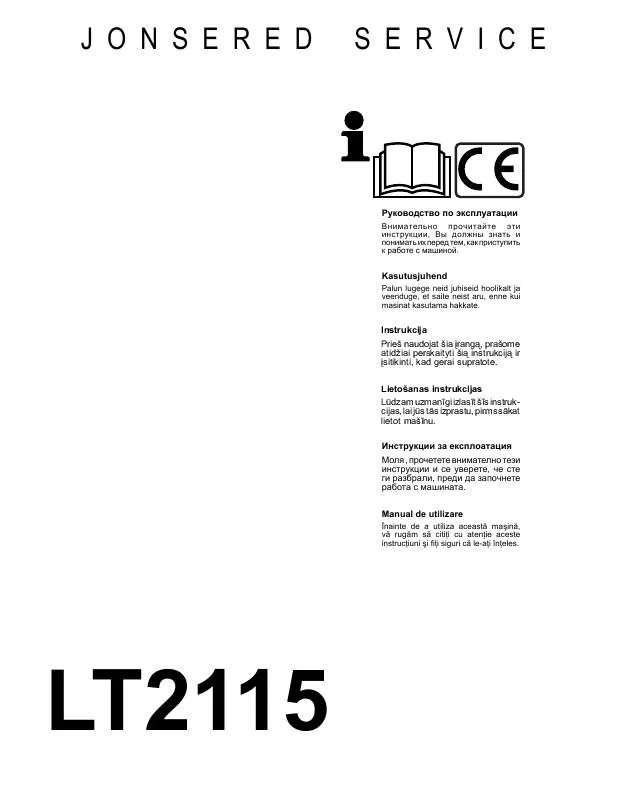 Mode d'emploi JONSERED LT 2115