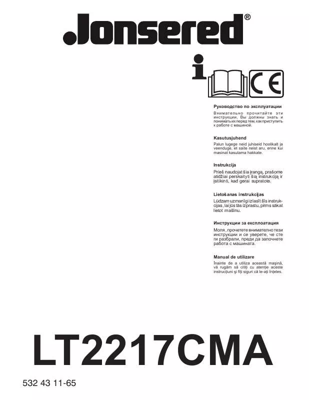 Mode d'emploi JONSERED LT 2217 CMA