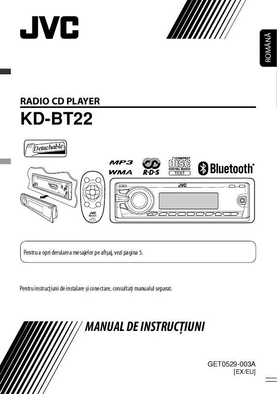 Mode d'emploi JVC KD-BT22