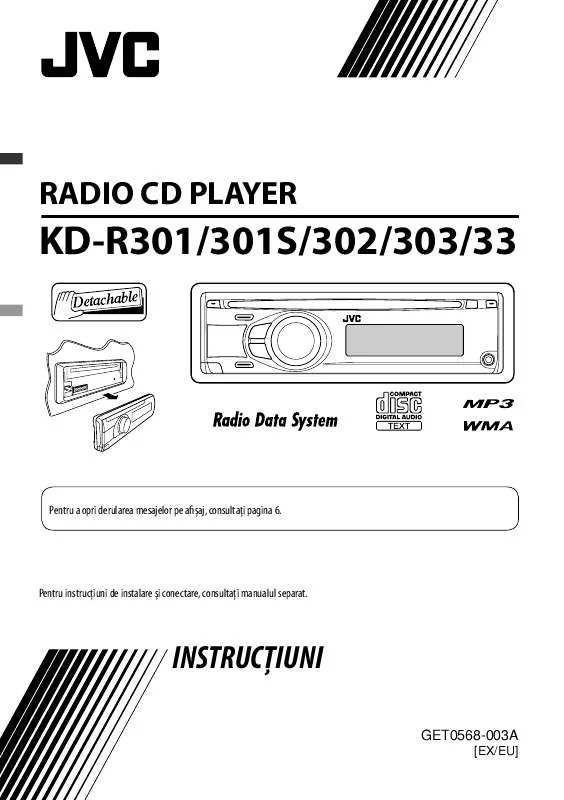 Mode d'emploi JVC KD-R300