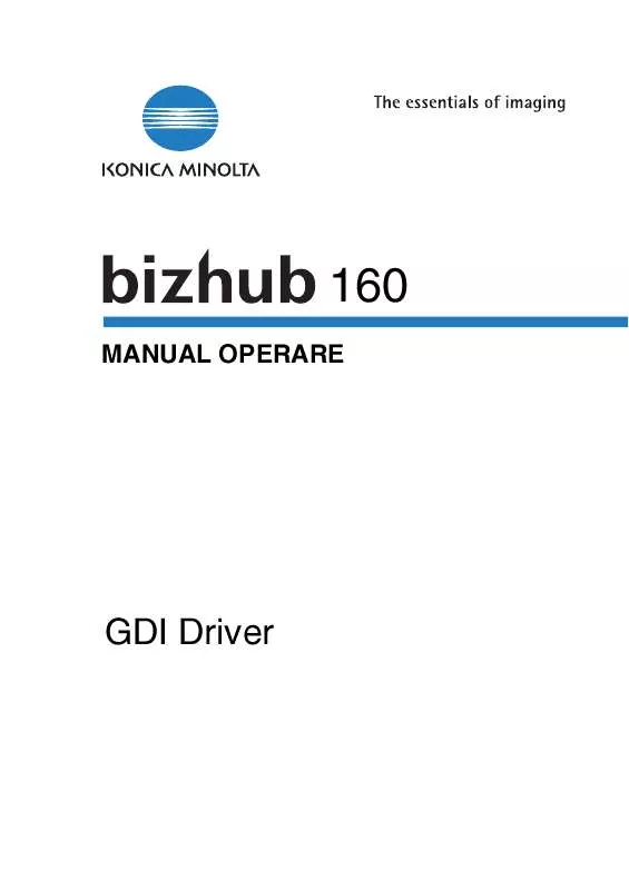 Mode d'emploi KONICA MINOLTA BIZHUB 160