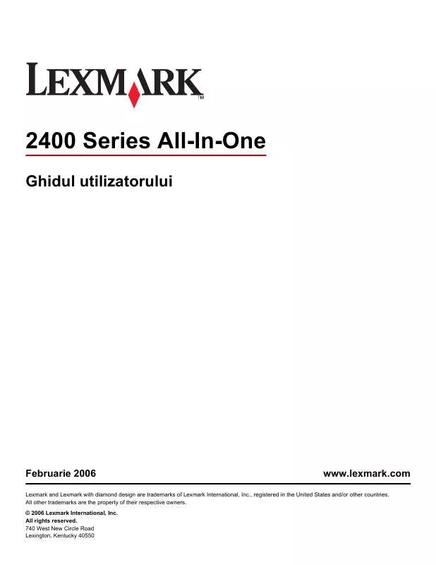 Mode d'emploi LEXMARK X2480