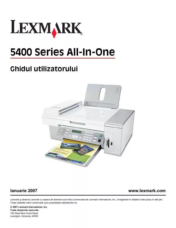 Mode d'emploi LEXMARK X5470